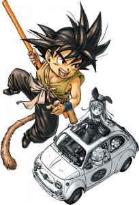 Son Goku et Bulma - Illustration d'Akira TORIYAMA pour la Perfect Edition