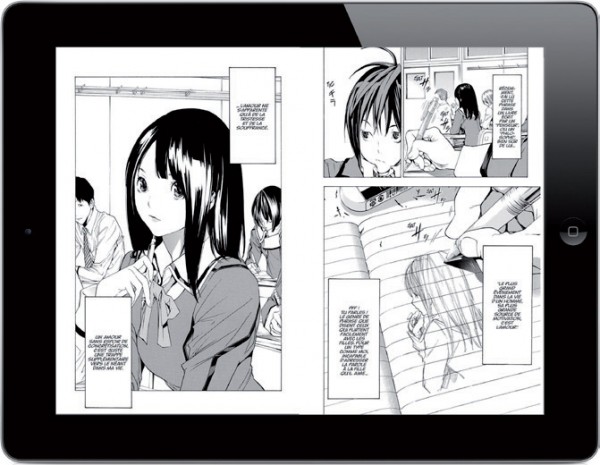 Bakuman 01 sur l'application Izneo sur iPad