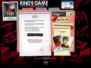 Site promotionnel King's Game