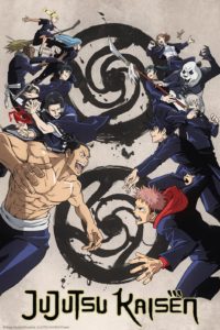 Affiche de la nouvelle saison de l'anime Jujutsu Kaisen sur Crunchyroll