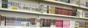 Bibliothèque de manga, dans le magasin parisien Hayaku Shop