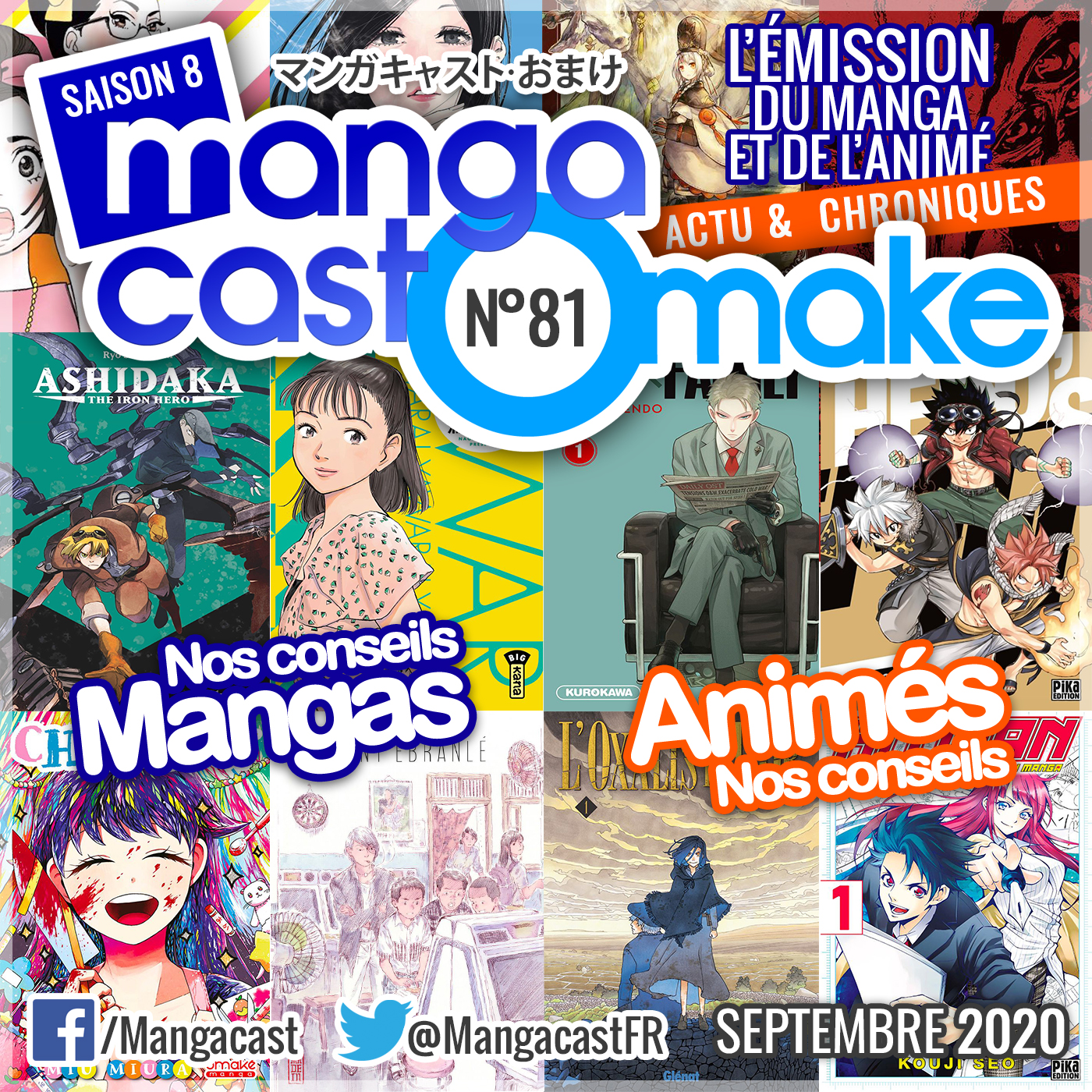 Cartouche du Mangacast Omake n°81 du mois de septembre 2020