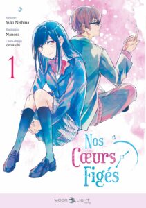 Couverture du tome 1 de Nos coeurs figés chez Delcourt/Tonkam